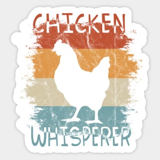 Chicken Whisperer Retro Poultry Silhouette Sticker